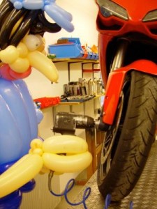 Luftballon Motorrad Reparatur