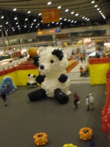 Luftballon Panda 5m hoch